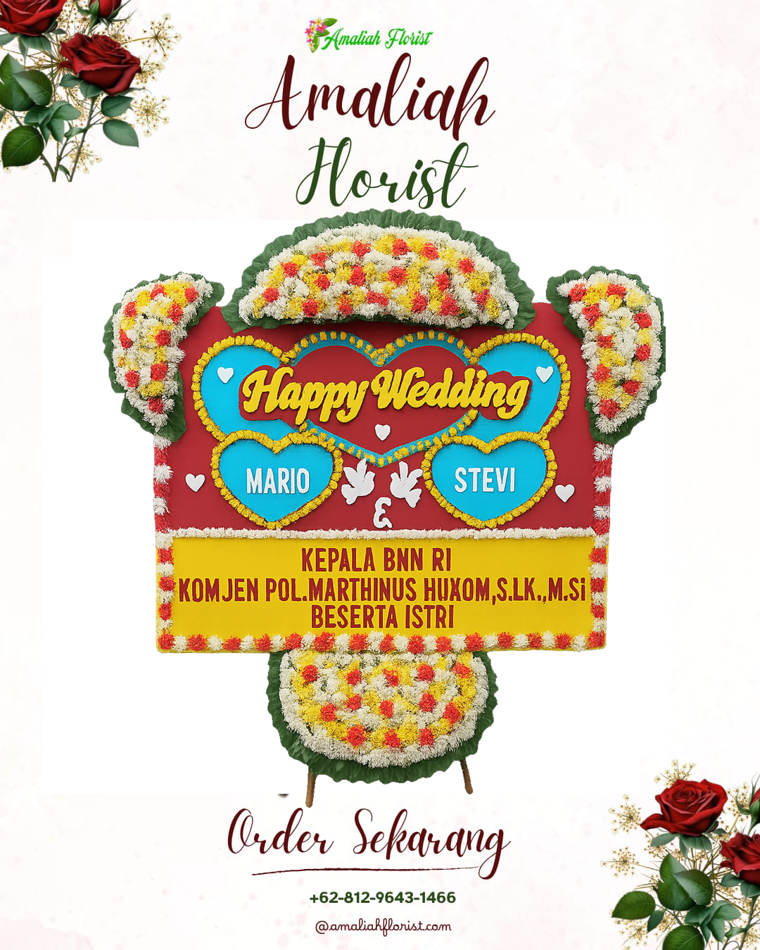 Papan Bunga Pernikahan Merakurak
